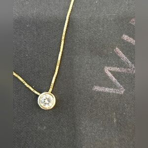 Isabella M 14K Gold Plated Sterling Silver Cubic Zirconia Pendant 16 +2